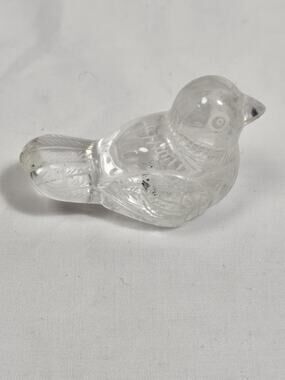 Crystal Bird Figurine - Small Sparrow 1.5" x 3" Crystal Figurine